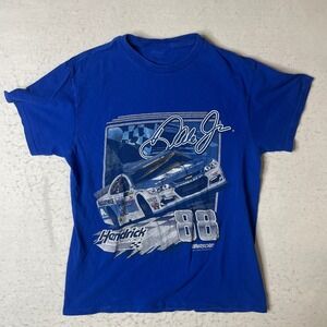 Dale‎ Earnhardt Jr 88 Hendrick Motorsports NASCAR Racing T Shirt Blue Medium